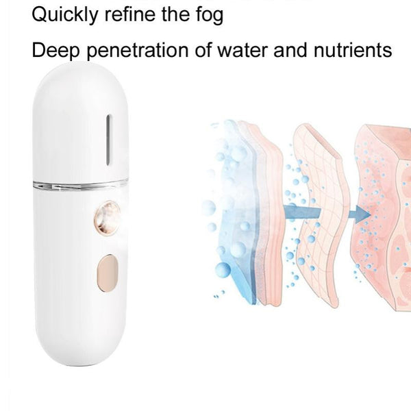 Rechargeable Water Replenishing Device Beauty Humidifying Sprayer No. 4 White Facial Cleansing Devices