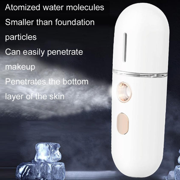 Rechargeable Water Replenishing Device Beauty Humidifying Sprayer No. 4 White Facial Cleansing Devices