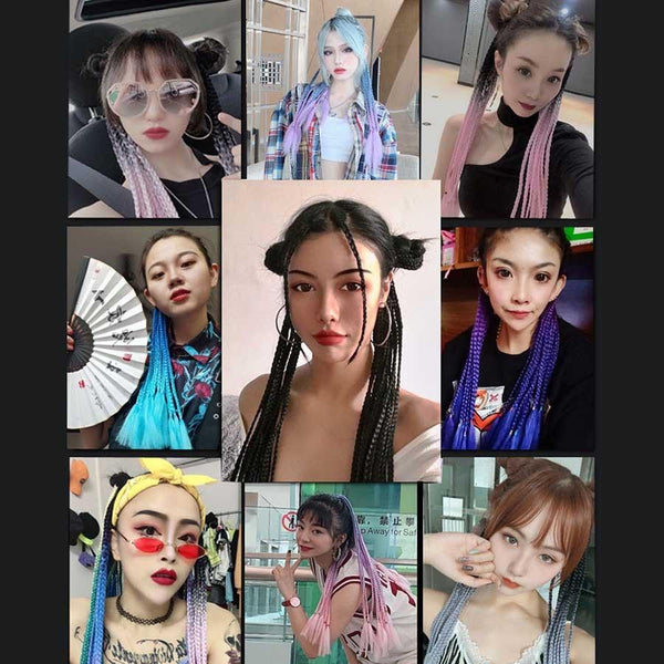 27 Corn Silk Braid Hair Band Wigs With Colourful Dreadlocks For Styling Hair Extensions