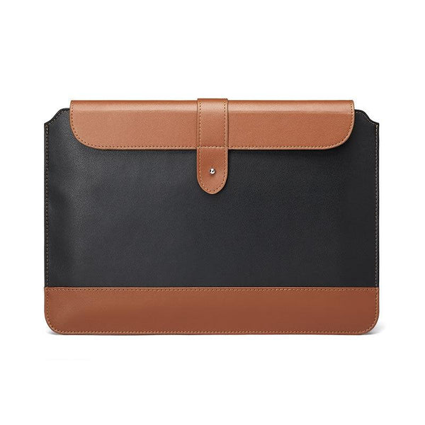 11 To 12 Inch Horizontal Microfiber Notebook Liner Bag Black And Brown Laptop Cases & Bags