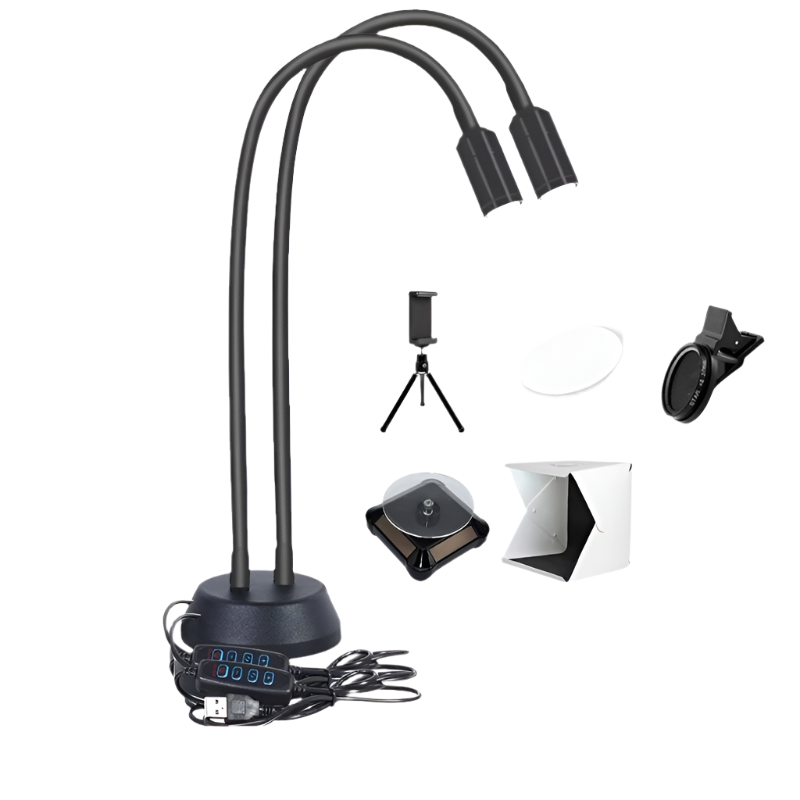 Double Head Led Jewelry Table Lamp For Live Photography Applications Lamps