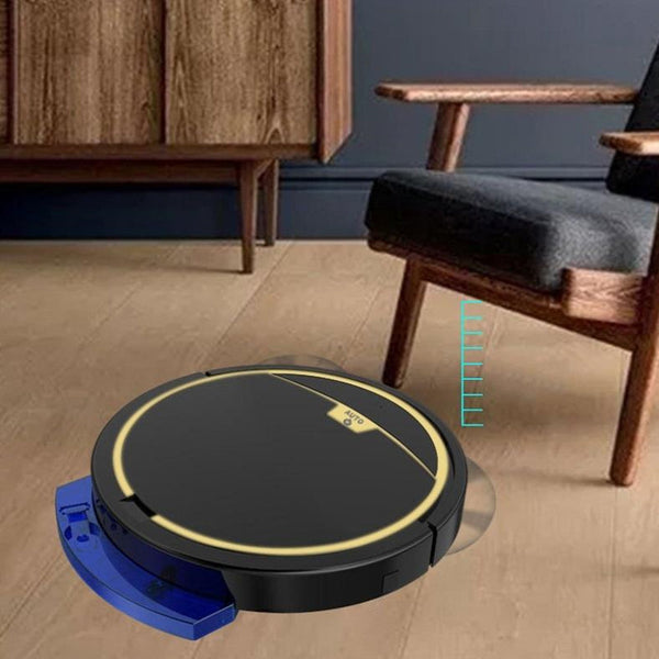 Smart Automatic Sweeping Robot With Mopping Function Anti Fall Black Vacuum Cleaners