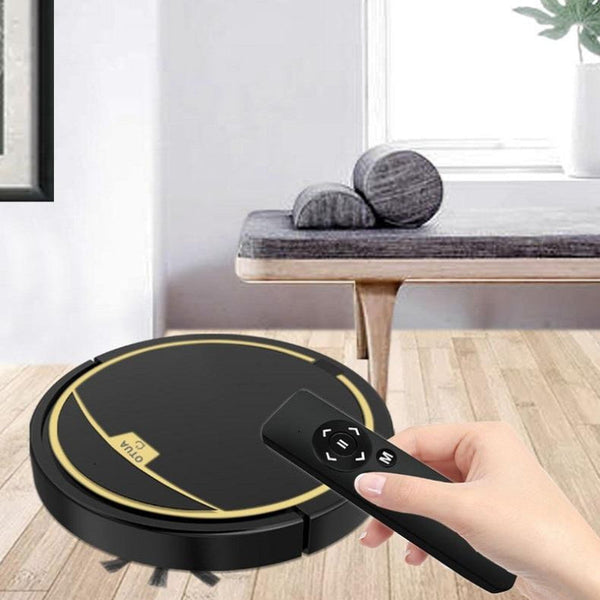 Smart Automatic Sweeping Robot With Mopping Function Anti Fall Black Vacuum Cleaners