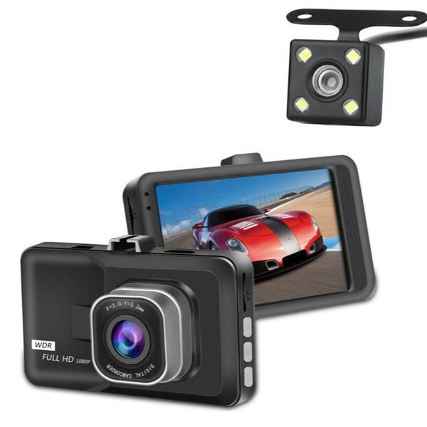 1080P Hd 3.0 Wide Angle Dash Cam With Reversing Image Function Other Car Video