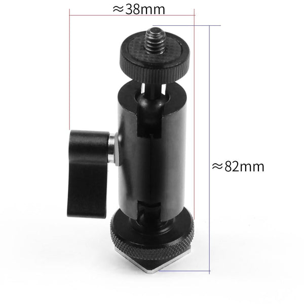Universal Dual Ballhead Cold Shoe Mount For Action Cameras And Accessories Tripod Mount Accessories