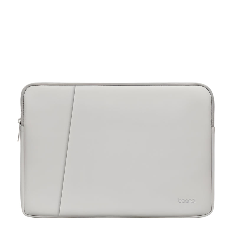 Double Layer Leather Laptop Bag 16 / 17 Inch Gray Laptop Cases & Bags