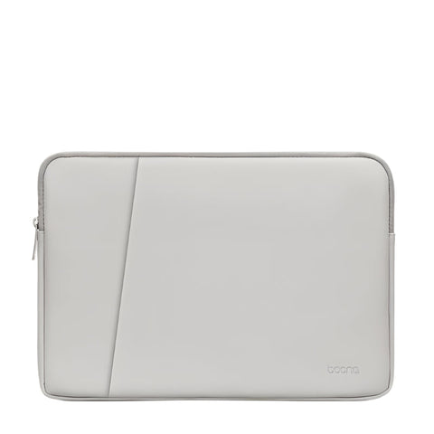 Double Layer Leather Laptop Bag 16 / 17 Inch Gray Laptop Cases & Bags