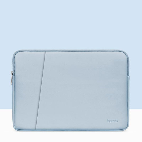 Sky Blue Leather Laptop Bag Double Layer For Eleven And Twelve Inch Devices Laptop Cases & Bags