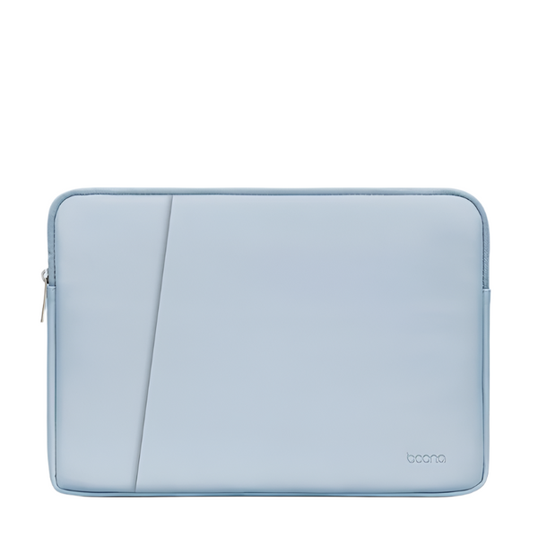 Sky Blue Leather Laptop Bag Double Layer For Eleven And Twelve Inch Devices Laptop Cases & Bags