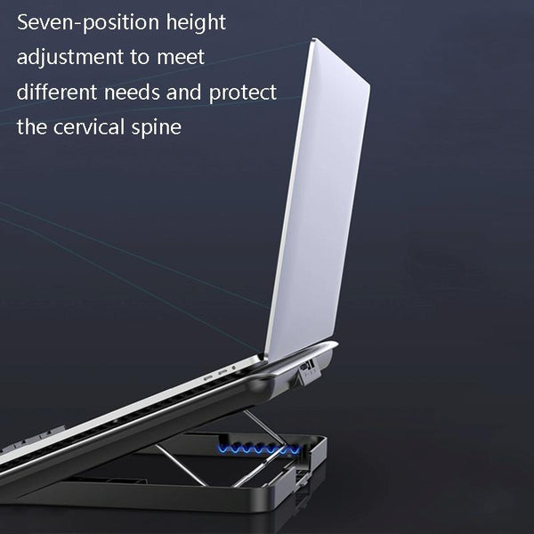 6 Fan Alloy Laptop Cooling Bracket For Quiet Efficient Heat Dissipation Monitor Mounts & Stands