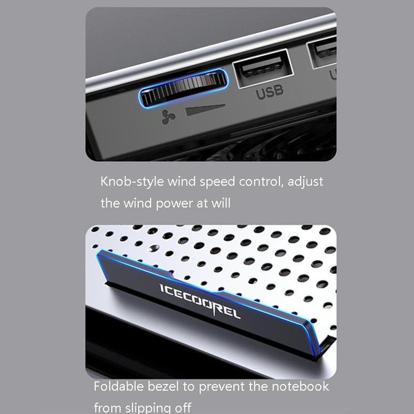 6 Fan Alloy Laptop Cooling Bracket For Quiet Efficient Heat Dissipation Monitor Mounts & Stands