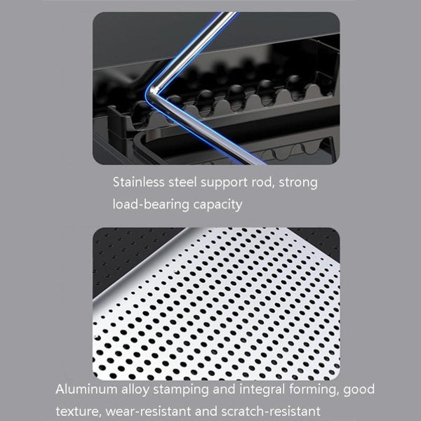 6 Fan Alloy Laptop Cooling Bracket For Quiet Efficient Heat Dissipation Monitor Mounts & Stands