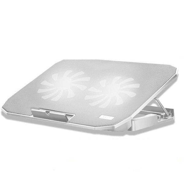 Dual Fan Laptop Cooling Stand For Computers And Tablets In Ivory Laptop Cooling Pads