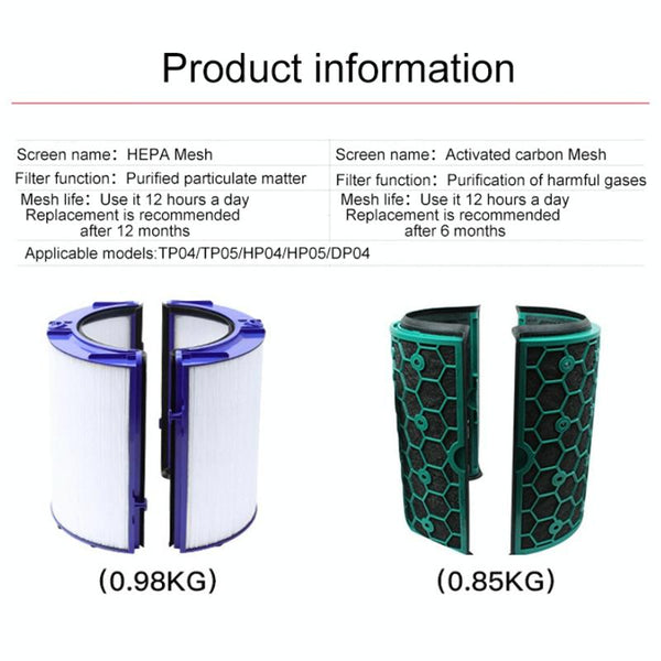 Compatible Air Purifier Filter For Dyson Tp04 / Dp04 Hp04 Air Purifiers