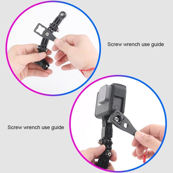 Universal Multi Joint Helmet Mount For Action Cameras And Tripod Accessories Tripod Mount Accessories