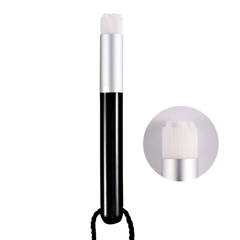 Six Piece Soft Nasal Cleansing Brush Set For Facial Skin Care Black Silver Facial Cleansing Devices