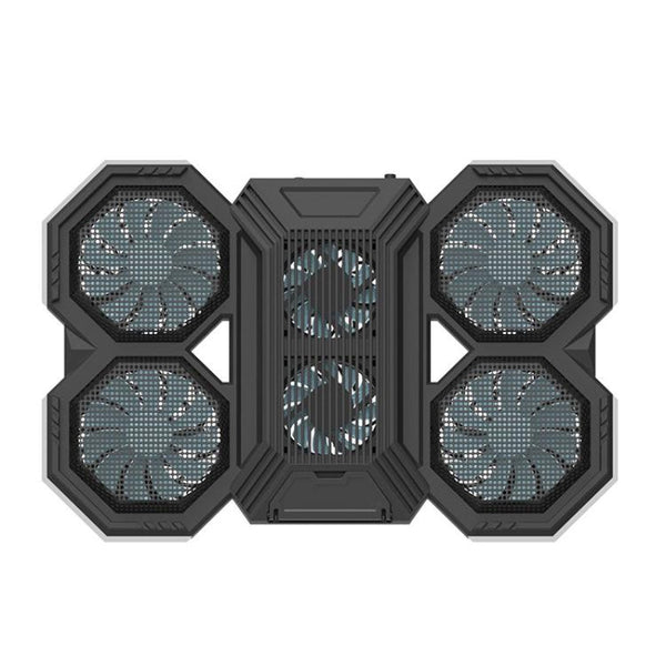 Usb Fan Stand With Phone Holder And Blue Light Six Fans Portable Fans