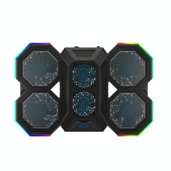 Usb Fan Stand With Phone Holder And Rgb Blue Lighting Portable Fans