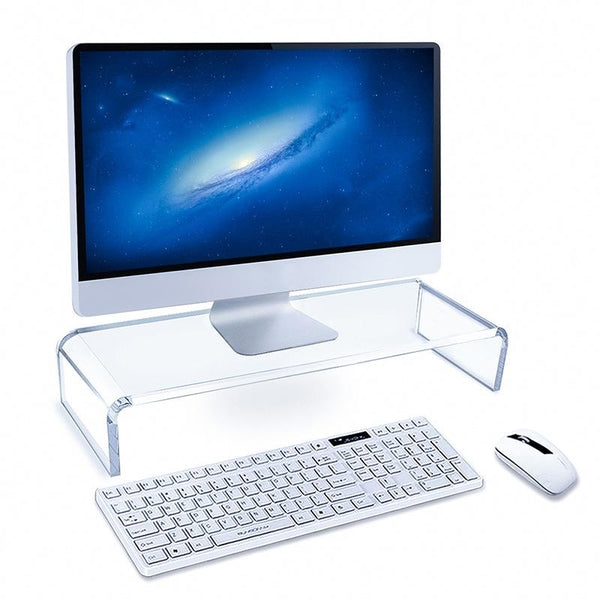 2 Acrylic Desktop Monitor Stands For Enhanced Workspace Organisation Monitor Mounts & Stands