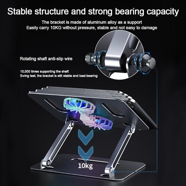 Aluminium Laptop Stand Foldable For Notebooks And Tablets Up To 17.3 Inches Monitor Mounts & Stands