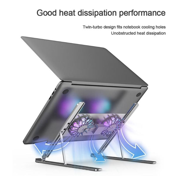 Aluminum Alloy Notebook Cooling Fan With Twin Turbo Design For Laptops Other Computer Fans & Cooling