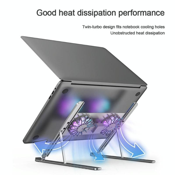 Aluminum Alloy Cooling Fan For P11f Notebook With Type Cable Gray Other Computer Fans & Cooling