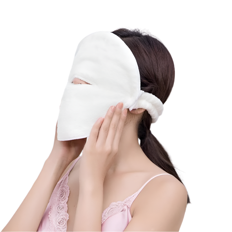 Hot And Cold Compress Facial Towel Face Mask With Single Hole Straps For Personal Hygiene Face Masks