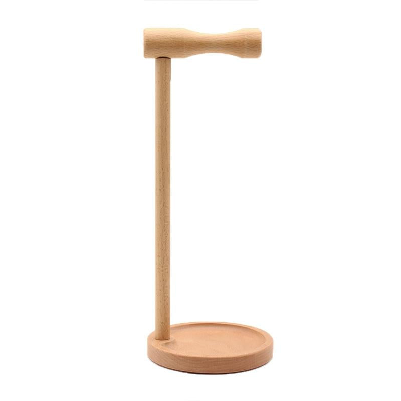 Solid Wood Desktop Headset Display Stand With Elegant Design Headphone Accessories