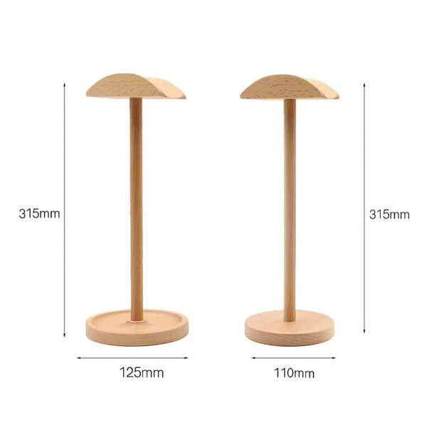 Solid Wood Desktop Headset Display Stand With Elegant Design Headphone Accessories