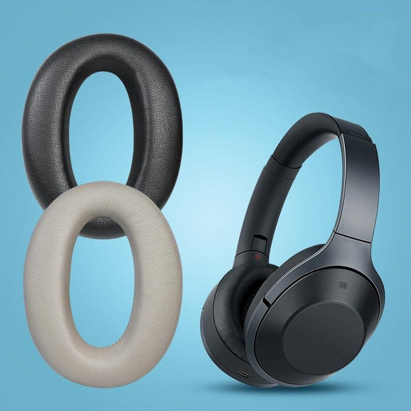 2 Leather Headset Earmuffs For Sony 1000Xm4 With Snap Champagne Replacement Headphone Accessories