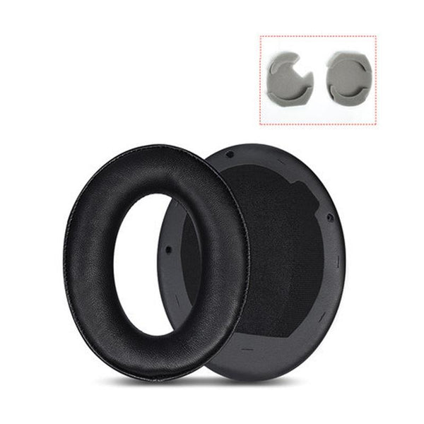 2X Leather Headset Earmuffs For Sony Wh 1000Xm4 Black Protein No Snap Design Headphone Accessories