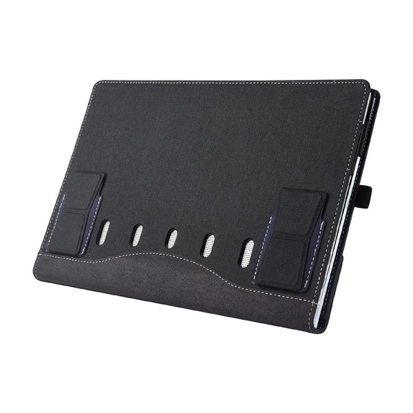 Multifunctional Leather Laptop Case With Stand For 13.3 Inch Devices Black Laptop Cases & Bags