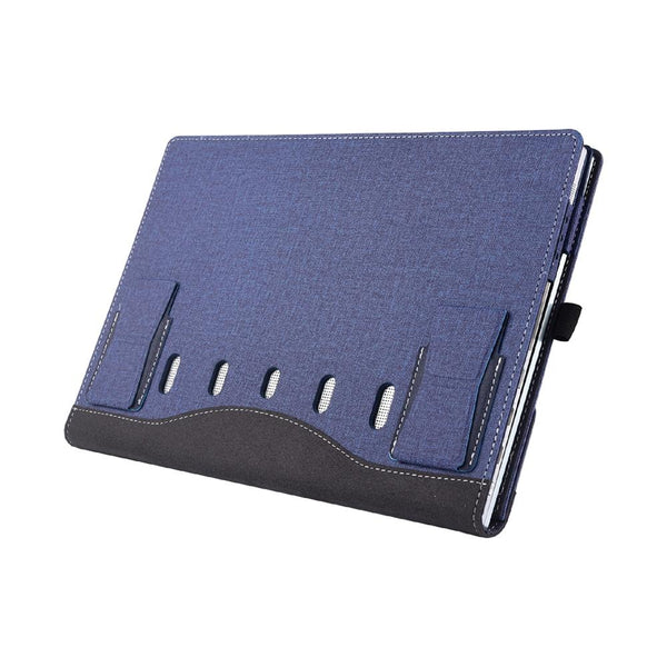 15.6 Inch Multifunctional Pu Leather Laptop Case With Stand Function Blue Laptop Cases & Bags