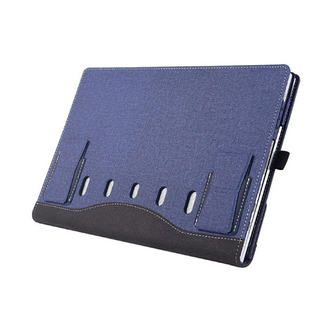 15.6 Inch Multifunctional Pu Leather Laptop Case With Stand Function Blue Laptop Cases & Bags