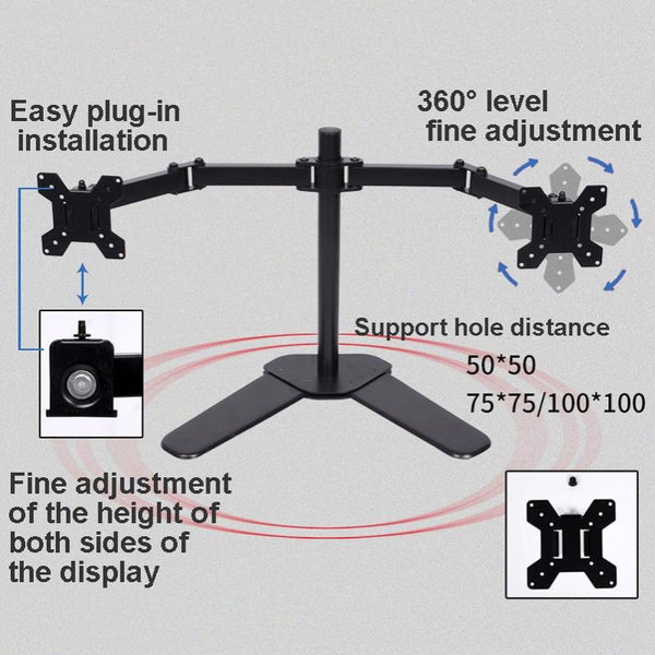 Dual Monitor Stand For Desktop With Flexible Viewing Angles Monitor Mounts & Stands