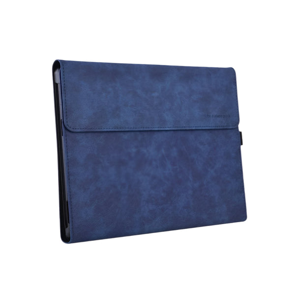 Dark Blue Leather Tablet Case For Microsoft Surface Pro X 13 Inch Laptop Cases & Bags