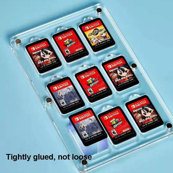 Switch Magnetic Crystal Card Storage Box With Fourteen Grids For Safe Bags Skins & Travel Cases