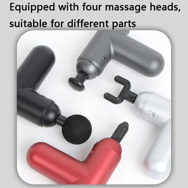 Red Mini Vibrating Fascia Massage Gun Button Type Massagers