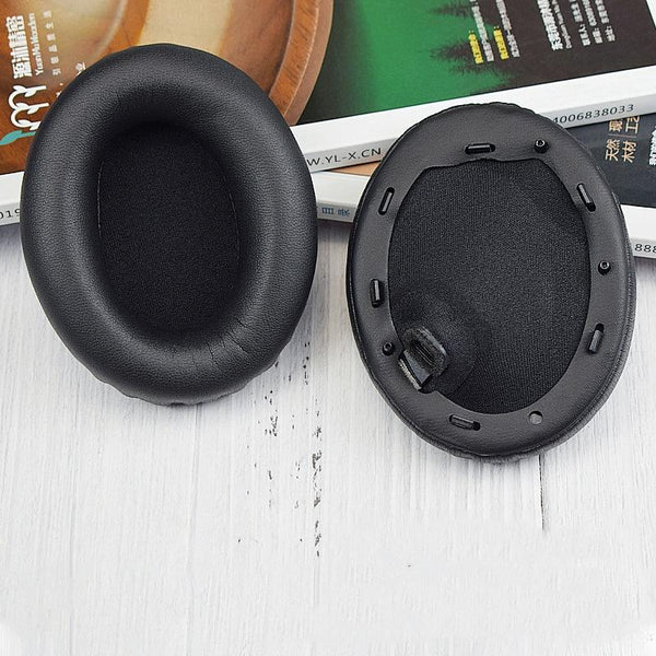2 Pack Leather Earpads For Sony Wh 1000Xm4 Black With Buckle Headphone Accessories