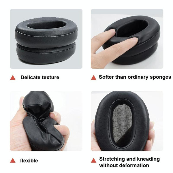 2 Pack Protein Skin Earpads For Wh Xb900n Headphones Replacement Cushions Gray Headphone Accessories