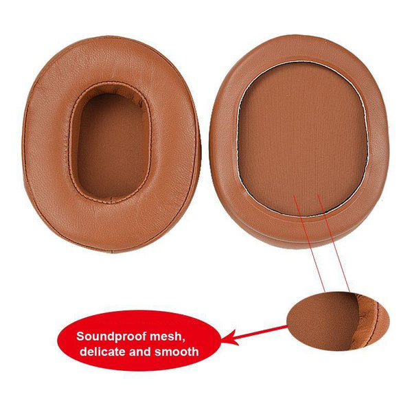 Pair Of Sheepskin Khaki Earmuffs For Audio Technica Headphones Headphone Accessories