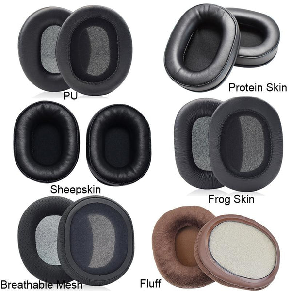 Black Velvet & Pu Headset Earmuffs For Audio Technica Ath M50x / M30x M40x M20x Headphone Accessories