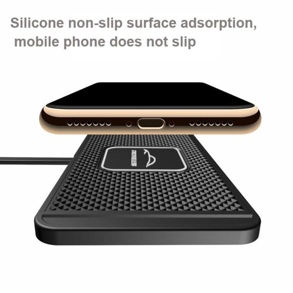 15W Qi Car Wireless Charging Pad With 30Cm Short Cable Jump Starters