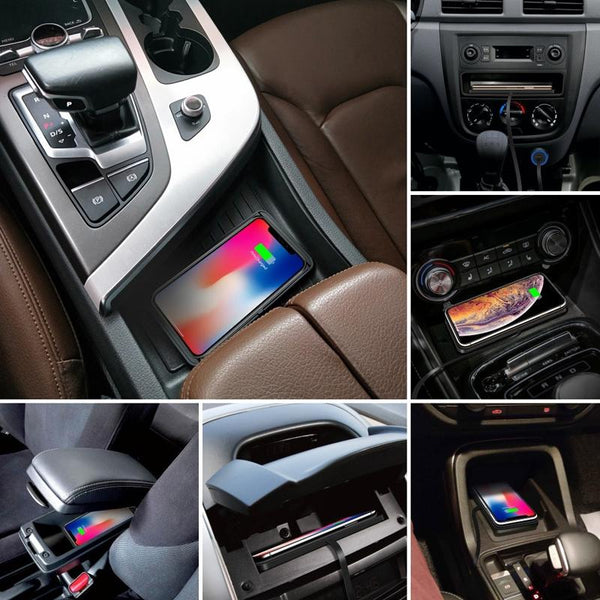 15W Qi Car Wireless Charging Pad With 30Cm Short Cable Jump Starters
