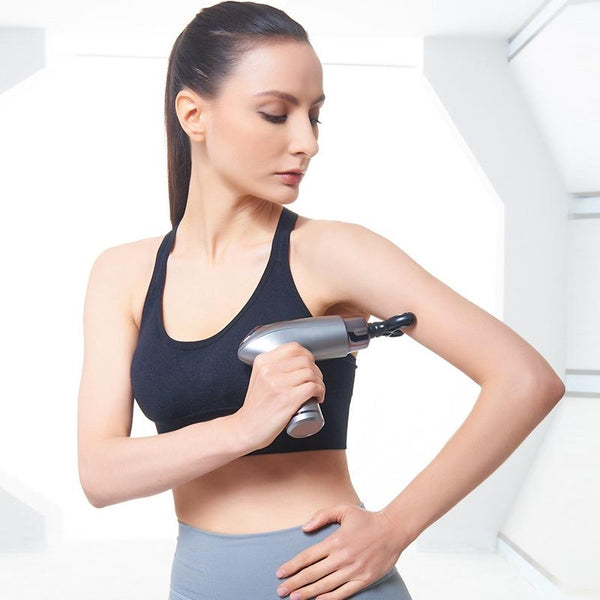 12 Speed Mini Muscle Massager Gun In Green For Deep Tissue Relief Massagers