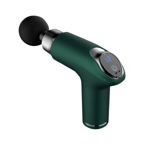 12 Speed Mini Muscle Massager Gun In Green For Deep Tissue Relief Massagers