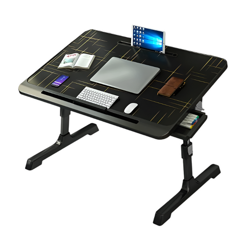 Foldable Bed Desk With Adjustable Height And Durable Plastic Desktop Laptop Desks