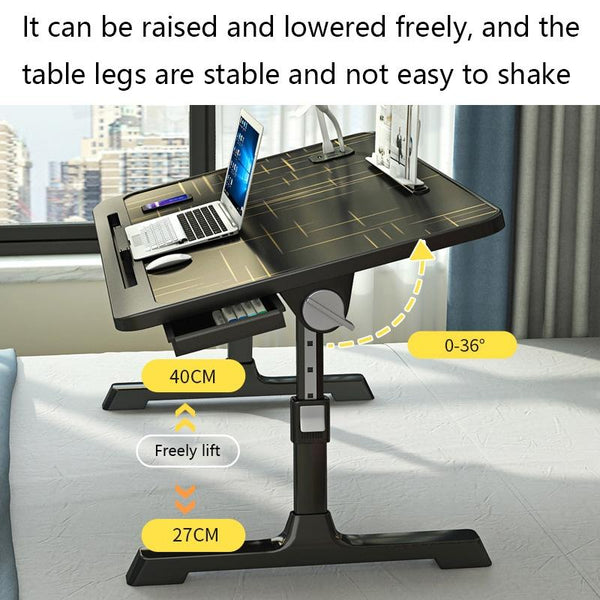 Foldable Bed Desk With Adjustable Height And Durable Plastic Desktop Laptop Desks