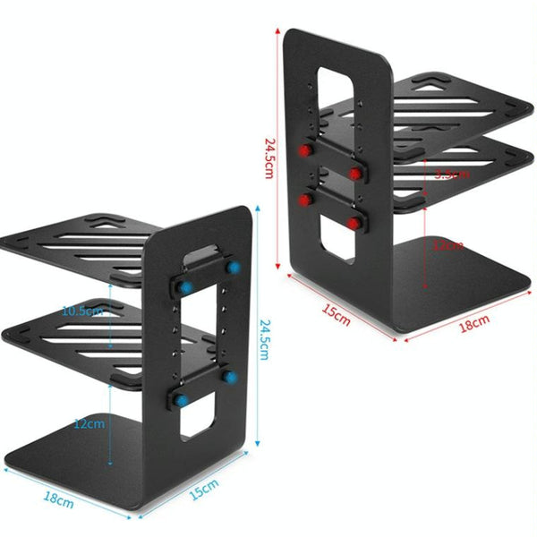 Double Layer Portable Aluminium Laptop Stand With Cooling Speaker Stands Holders & Car Mounts