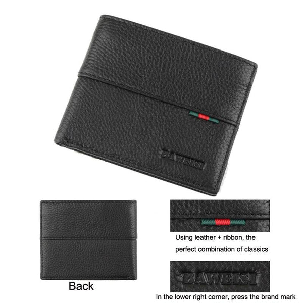 Rfid Protected Men Short Wallet With Multiple Card Slots Compact Secure Design Wallets